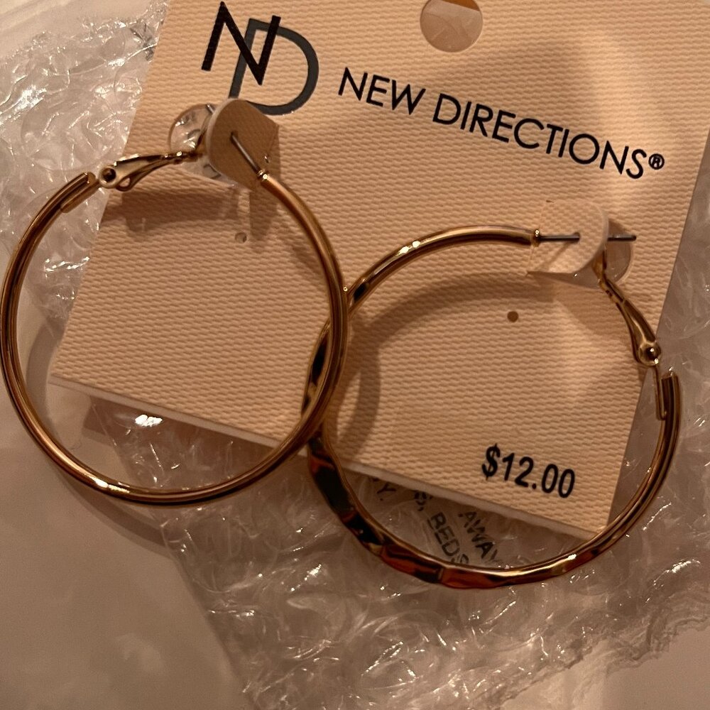 Hoop Earrings by New Direction New with Tags‎